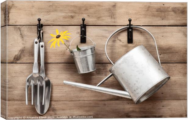 Garden Tools Canvas Print by Amanda Elwell