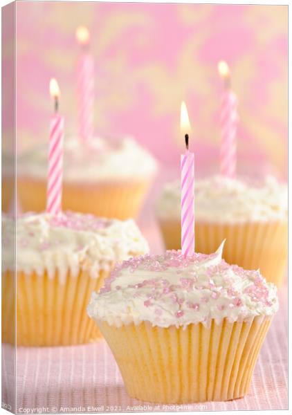Party Cupcakes Canvas Print by Amanda Elwell
