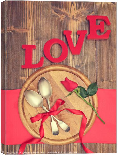 Love Spoons Canvas Print by Amanda Elwell