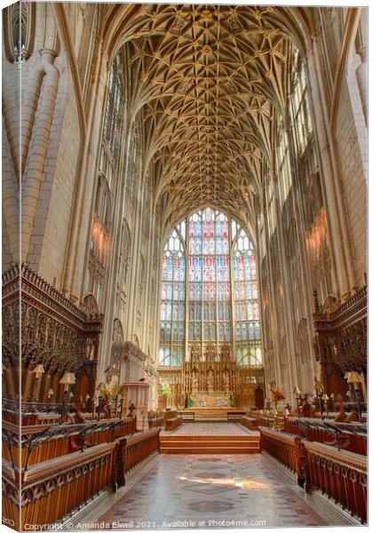 Gloucester Cathedral Canvas Print by Amanda Elwell