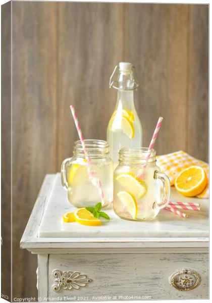 Lemonade Drinks Canvas Print by Amanda Elwell