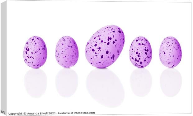 Bright Easter Eggs Canvas Print by Amanda Elwell