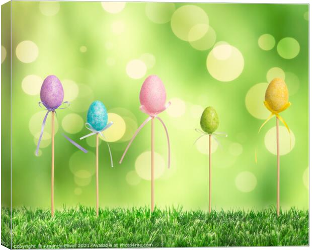 Easter Eggs Canvas Print by Amanda Elwell