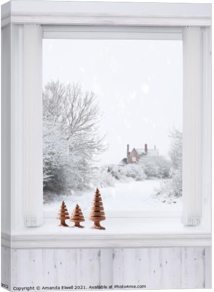 Winter Window Canvas Print by Amanda Elwell