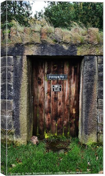 Private Door Canvas Print by Peter Brownlow