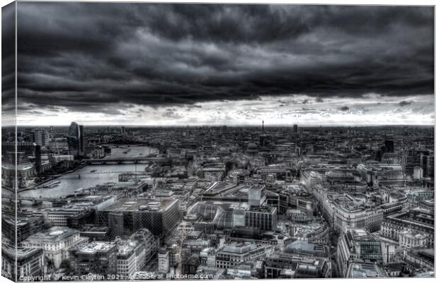 Storm clouds over London Canvas Print by Kevin Clayton