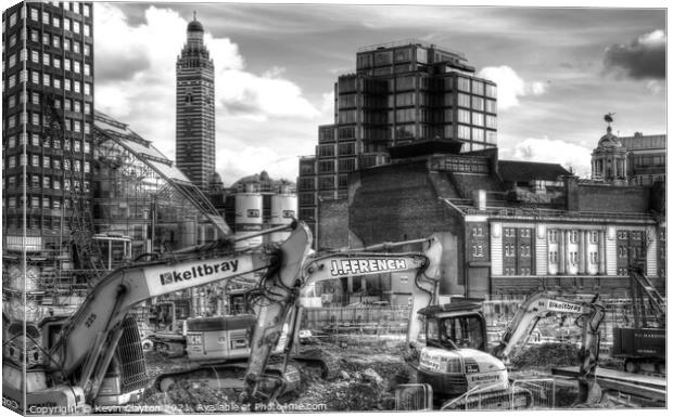 Construction Canvas Print by Kevin Clayton