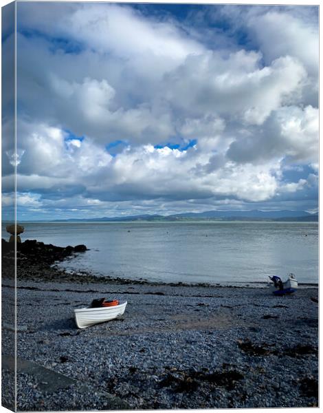 Moelfre beachfront  Canvas Print by Melissa Theobald