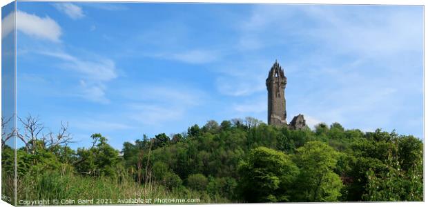 Wallace Monument, Stirling Canvas Print by Colin Baird