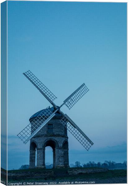 The Chesterton Windmill On A Winters Afternoon Canvas Print by Peter Greenway
