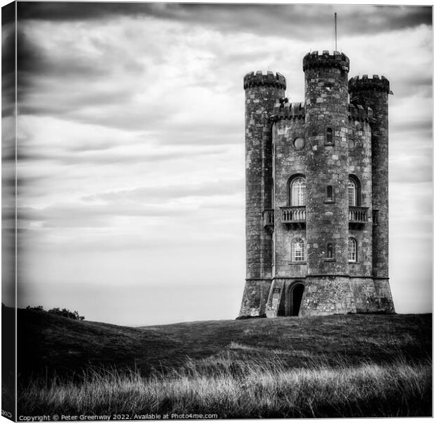 Broadway Tower, Cotswolds, Worchestershire Canvas Print by Peter Greenway