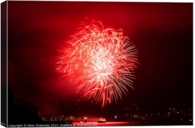 2022 British Firework Championships From 'Devils P Canvas Print by Peter Greenway
