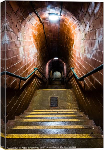 The Smugglers Tunnel At The Ness, In Shaldon, Devo Canvas Print by Peter Greenway