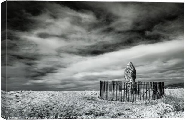 The 'Kings Stone' Part Of The Rollright Stones In  Canvas Print by Peter Greenway
