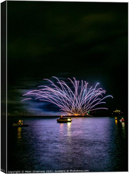 British Firework Championships 2019 Canvas Print by Peter Greenway