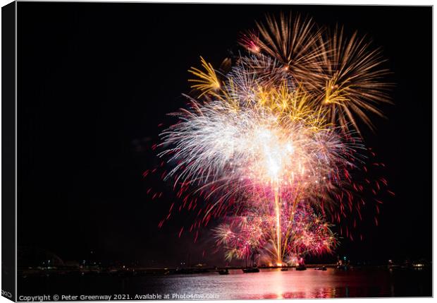 BRITISH FIREWORK CHAMPIONSHIPS Canvas Print by Peter Greenway