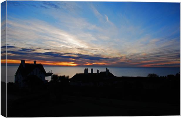 Sidmouth sunset Canvas Print by Gö Vān