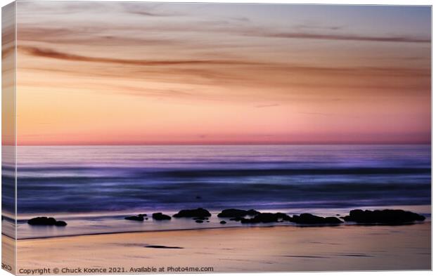 Pacific Ocean at Sunset Canvas Print by Chuck Koonce