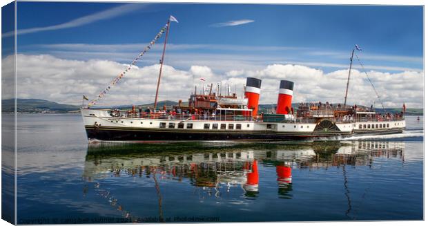 PS Waverley on the River Clyde at Greenock, Scotland Canvas Print by campbell skinner