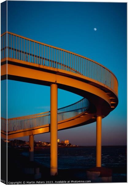 Bridge at Leigh  Canvas Print by Martin Yiannoullou