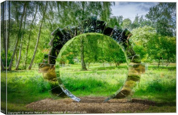 Natures Circular Reflection Canvas Print by Martin Yiannoullou
