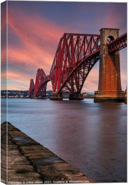 Forth Rail Bridge Canvas Print by peter wilson