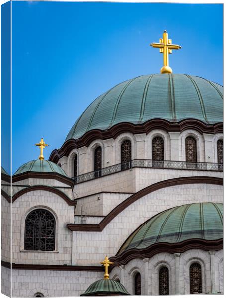 Saint Sava Orthodox Christian church in Belgrade, capital of Serbia Canvas Print by Mirko Kuzmanovic