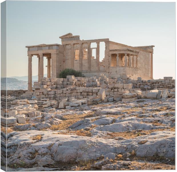 Erechtheion temple in Acropolis of Athens in Greece Canvas Print by Mirko Kuzmanovic