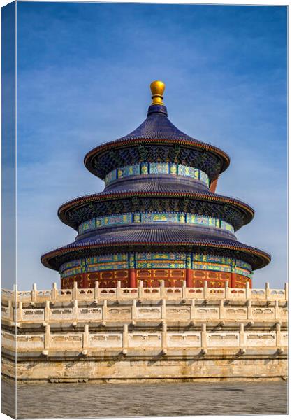 Hall of Prayer for Good Harvests in the Temple of Heaven in Beijing, China Canvas Print by Mirko Kuzmanovic