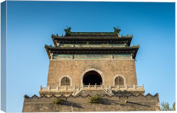 Bell Tower in Beijing, China, built in 1272 during the Yuan dynasty Canvas Print by Mirko Kuzmanovic