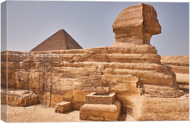 Great Sphinx of Giza on the Giza Plateau in Cairo, Egypt Canvas Print by Mirko Kuzmanovic