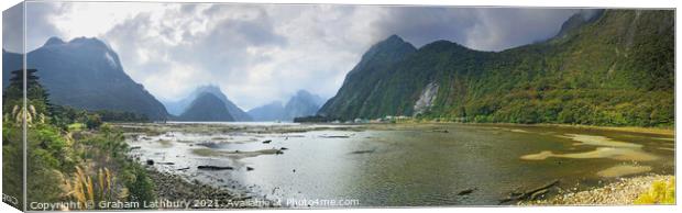 Milford Sound, New Zealand Canvas Print by Graham Lathbury