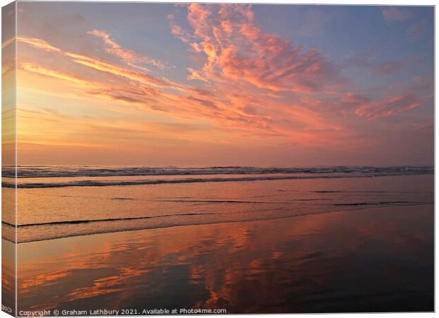 New Zealand sunset Canvas Print by Graham Lathbury