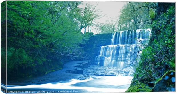Brecon Beacons Waterfall Canvas Print by Graham Lathbury