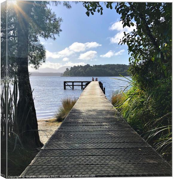 Lake Mahinapua, New Zealand Canvas Print by Graham Lathbury