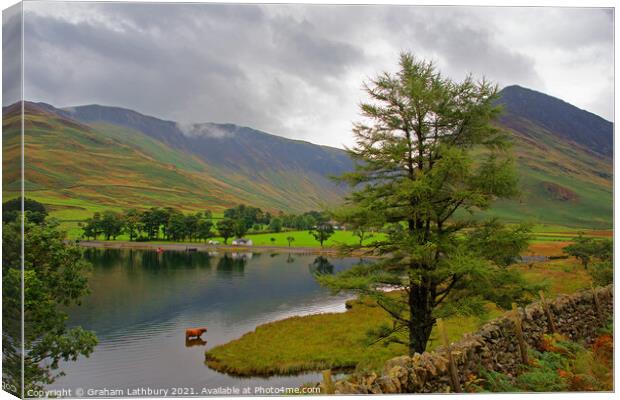 Buttermere Lake Canvas Print by Graham Lathbury