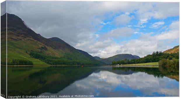 Buttermere Lake District Canvas Print by Graham Lathbury