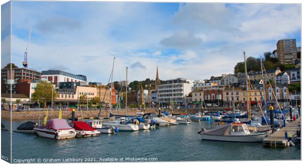 Torquay Harbour Canvas Print by Graham Lathbury