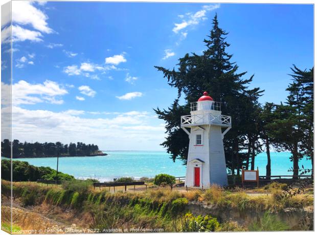 Blackett's Lighthouse, New Zealand Canvas Print by Graham Lathbury