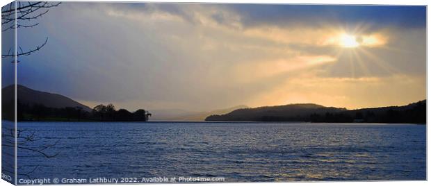 Coniston Water Canvas Print by Graham Lathbury