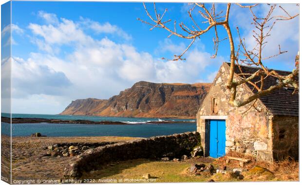 Carsaig Pier, Isle of Mull Canvas Print by Graham Lathbury