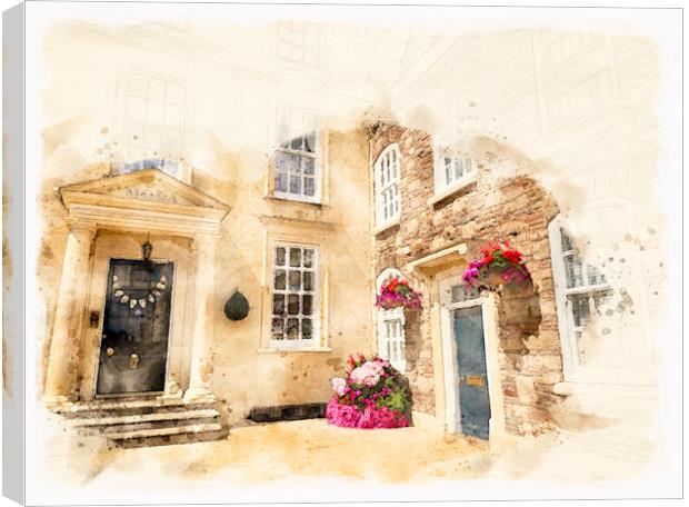 Chipping Sodbury - Watercolour Canvas Print by Graham Lathbury