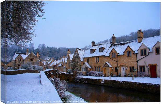 Castle Combe, Cotswolds Canvas Print by Graham Lathbury