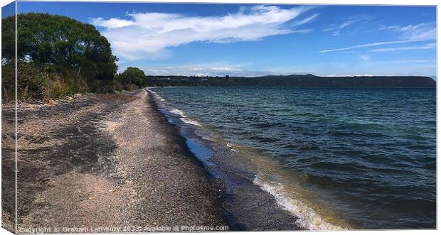 Lake Taupo, New Zealand Canvas Print by Graham Lathbury