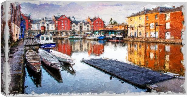 Exeter Quays in Oils Canvas Print by Graham Lathbury