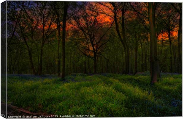 Bluebell Sunrise Canvas Print by Graham Lathbury