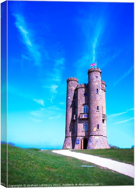 Broadway Tower Canvas Print by Graham Lathbury