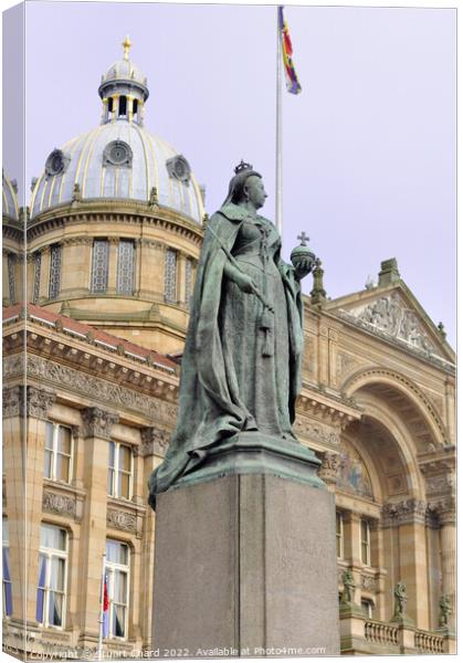 Statue of Queen Victoria Birmingham Canvas Print by Stuart Chard