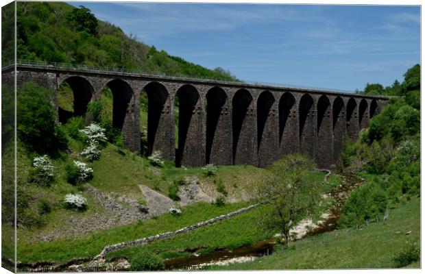 Smardale Gill Viaduct crossing Scandale Beck, Smar Canvas Print by Peter Wiseman