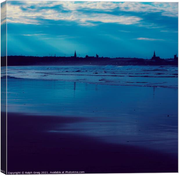 Fraserburgh from the beach Canvas Print by Ralph Greig